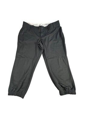 Champro Black Softball/Baseball Pants Women's 2X Elastic Cuffs Polyester Stretch